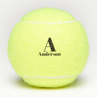 Pelotas De Tenis Monograma y nombre personalizados