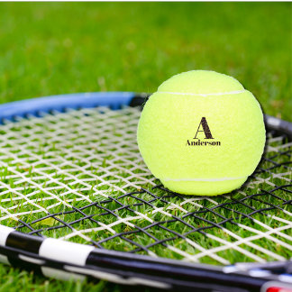 Pelotas De Tenis Monograma y nombre personalizados