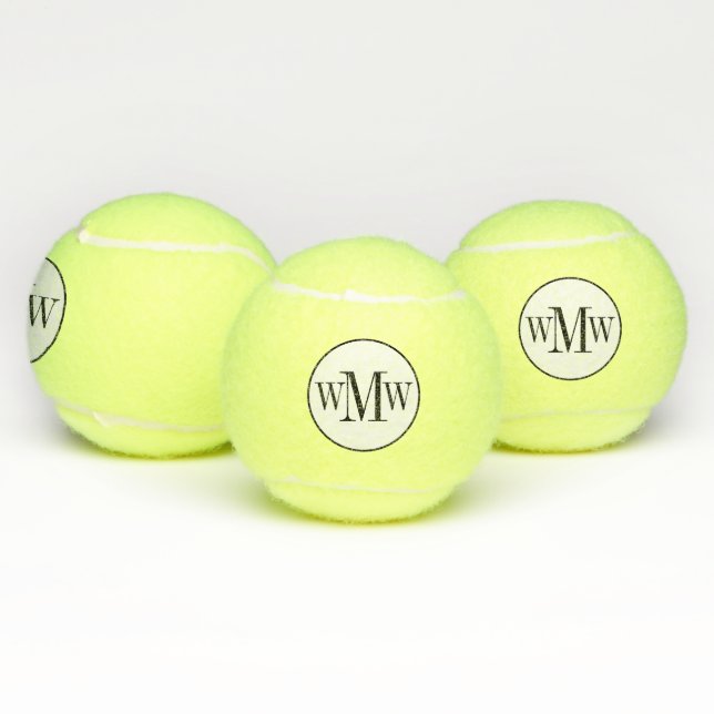 Pelotas De Tenis Monogramado personalizado (Múltiples)