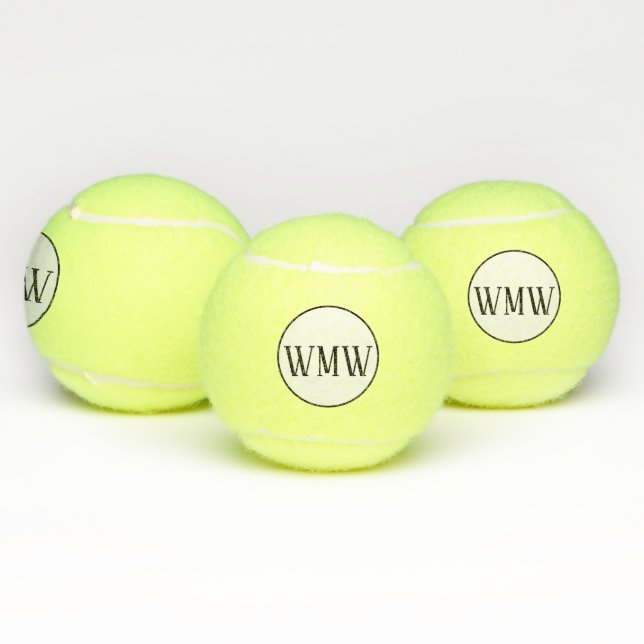 Pelotas De Tenis Monogramado personalizado (Múltiples)