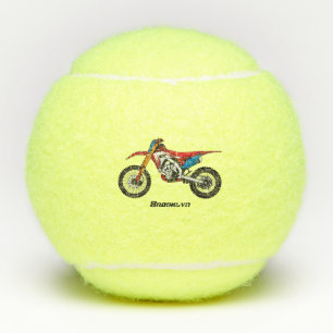 Pelotas De Tenis Moto de moto de tierra roja