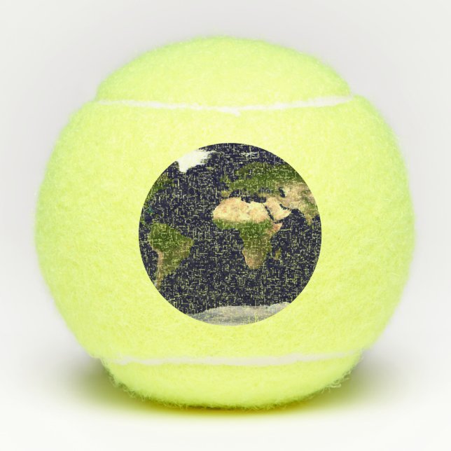 Pelotas De Tenis Mundo entero - Planeta Tierra (Anverso)