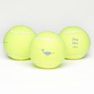 Pelotas De Tenis Nacimiento de bebé azul lindo Personalizado de Nar