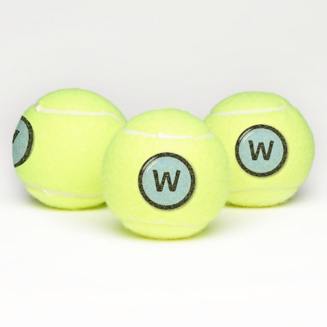 Pelotas De Tenis Nameplate redondo monogramado (Múltiples)