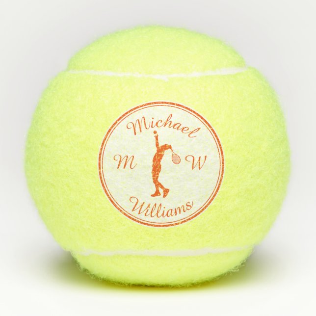 Pelotas De Tenis Naranja de tenis deportivo personalizado Silhouett (Anverso)