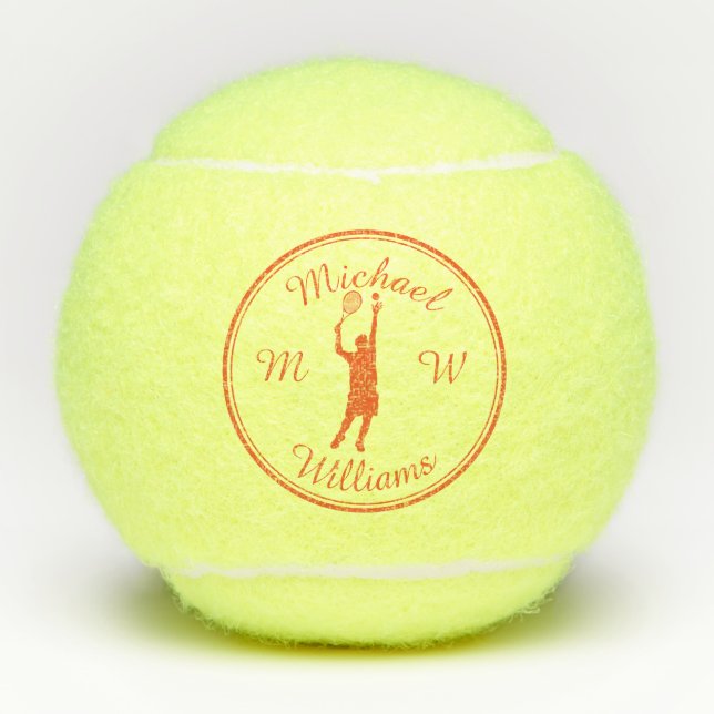 Pelotas De Tenis Naranja de tenis deportivo personalizado Silhouett (Anverso)