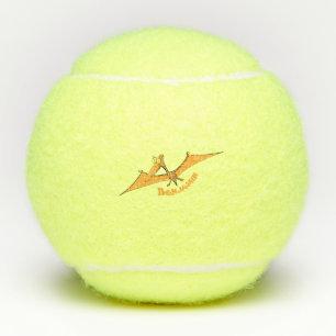 Pelotas De Tenis Naranja lindo y gracioso personalizado pterodáctil