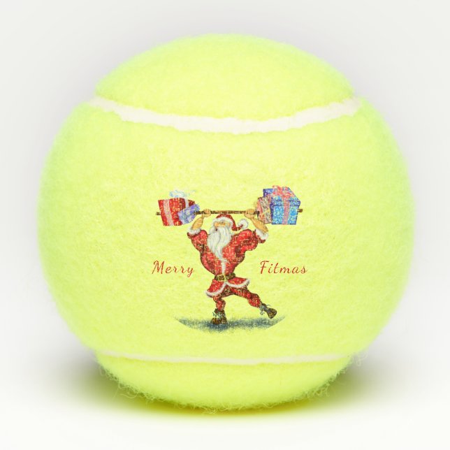 Pelotas De Tenis Navidades divertidos Tennis Balls Fitness Santa Cl (Reverso)