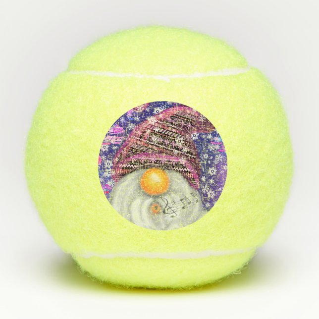 Pelotas De Tenis Navidades Gnome Tennis Balls (Anverso)
