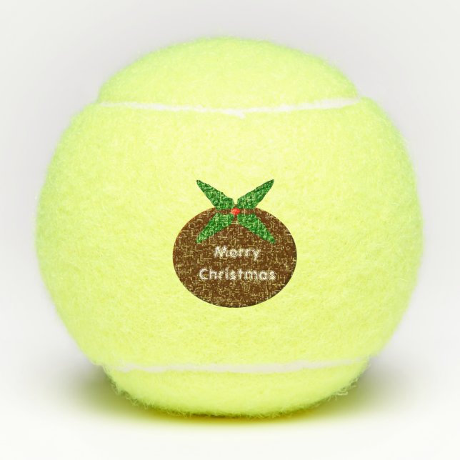 Pelotas De Tenis Navidades pudding Personalizado (Anverso)