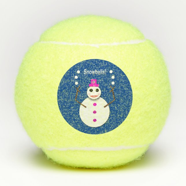 Pelotas De Tenis Navidades Snowlady Juggys Nieves Graciosa (Anverso)