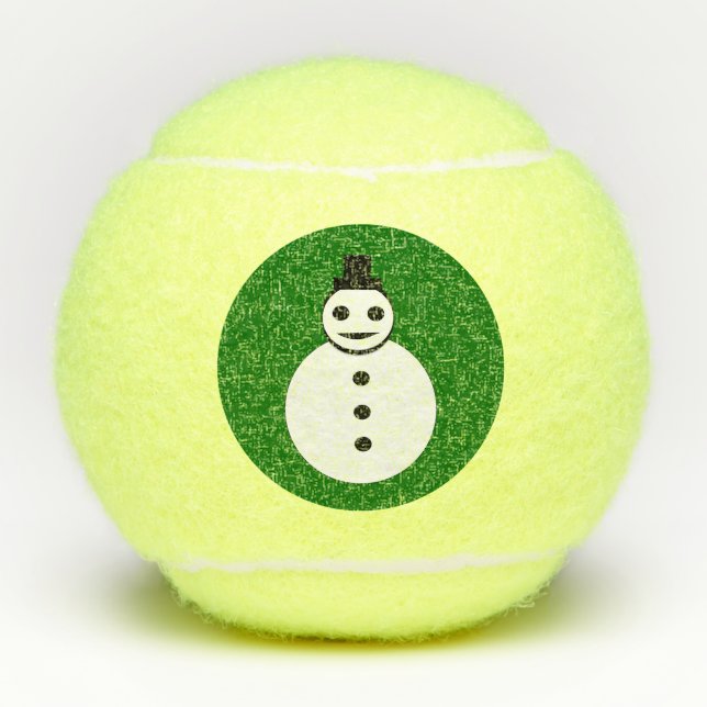 Pelotas De Tenis Navidades sonrientes Snowman (Anverso)