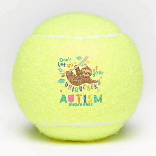 Pelotas De Tenis No dejes ir tu singularidad de autismo (Anverso)