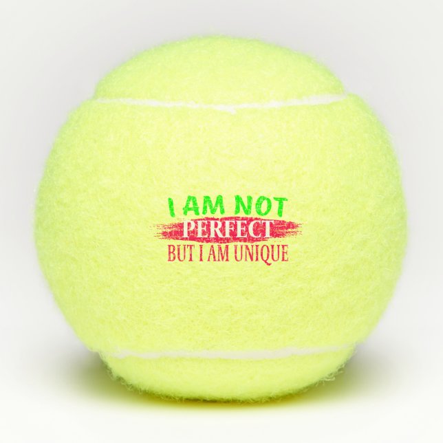Pelotas De Tenis No soy perfecto, pero soy único (Anverso)