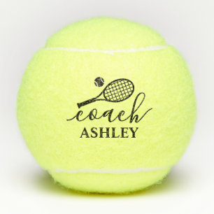 Pelotas De Tenis Nombre de entrenador personalizado Script Flechas
