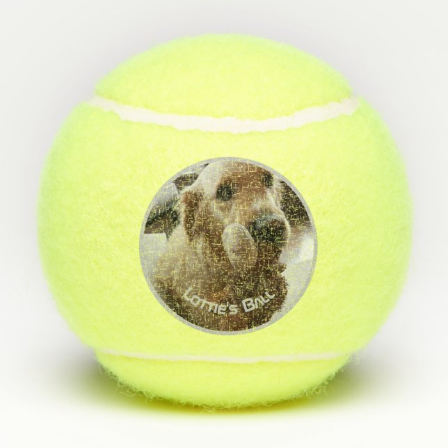 Pelotas De Tenis Nombre de foto del perro Mascota Playtoy (Reverso)