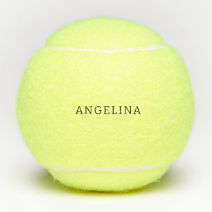 Pelotas De Tenis Nombre de jugador personalizado negro simple moder