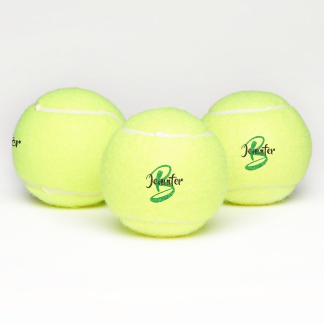 Pelotas De Tenis Nombre de monograma personalizado (Múltiples)