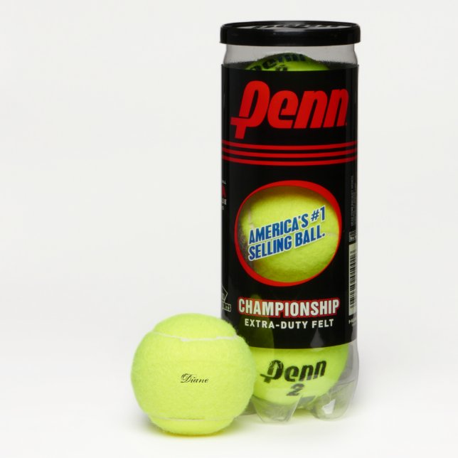 Pelotas De Tenis Nombre de script personalizado de personalizado (Caja)