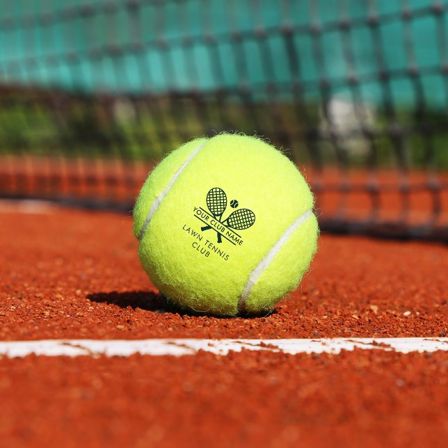 Pelotas De Tenis Nombre del club Equipo de tenis Verde Cualquier Pe (Tennis Team Swag Green Logo Custom Tennis Ball)
