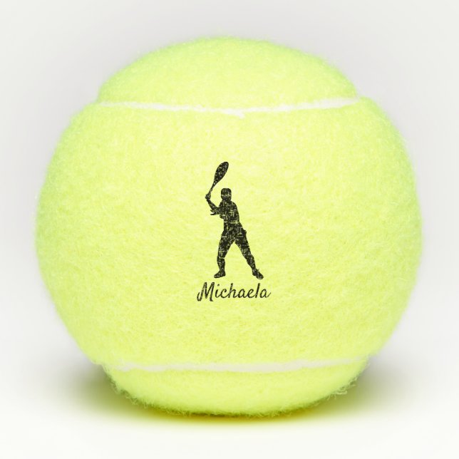 Pelotas De Tenis Nombre del jugador del Personalizado del tema del  (Anverso)