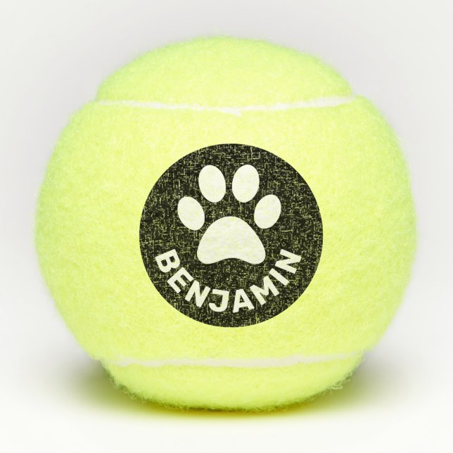 Pelotas De Tenis Nombre del perro de impresión de la página persona (Anverso)