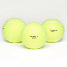 Pelotas De Tenis Nombre gracioso personalizado