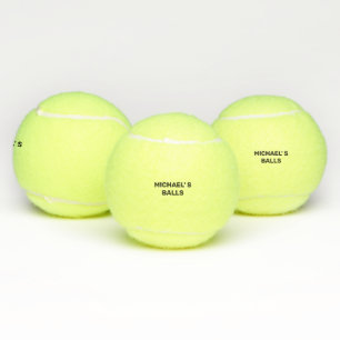 Pelotas De Tenis Nombre gracioso personalizado