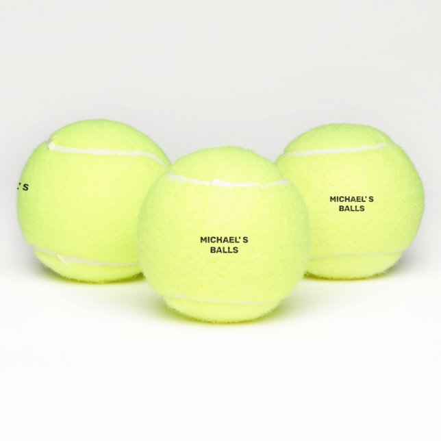 Pelotas De Tenis Nombre gracioso personalizado (Múltiples)