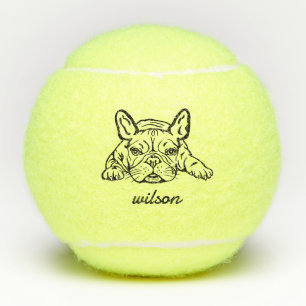 Pelotas De Tenis Nombre personalizado Cute Bulldog francés Frenchie