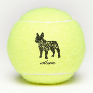 Pelotas De Tenis Nombre personalizado Cute Bulldog francés Frenchie