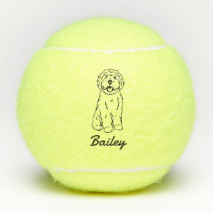 Pelotas De Tenis Nombre personalizado Cute Goldendoodle Labradoodle
