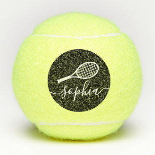 Pelotas De Tenis Nombre personalizado de guión elegante
