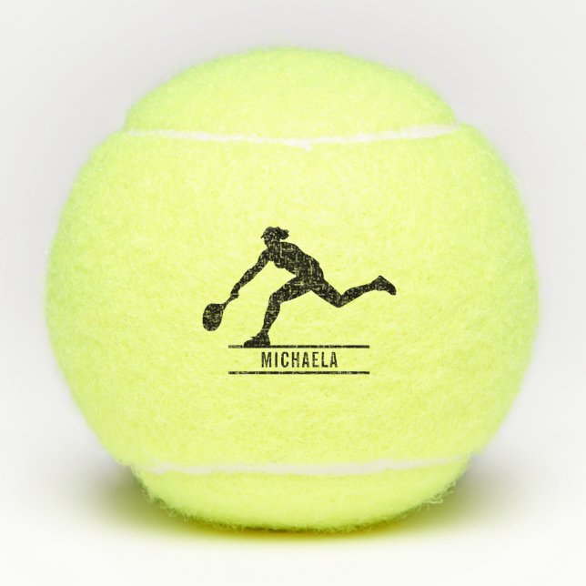 Pelotas De Tenis Nombre personalizado del jugador de tenis personal (Anverso)