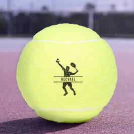 Pelotas De Tenis Nombre personalizado del jugador de tenis personal
