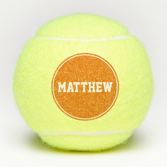Pelotas De Tenis Nombre personalizado del naranja Super Sport (Anverso)