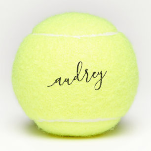 Pelotas De Tenis Nombre Personalizado Elegante Script Tennis Balls