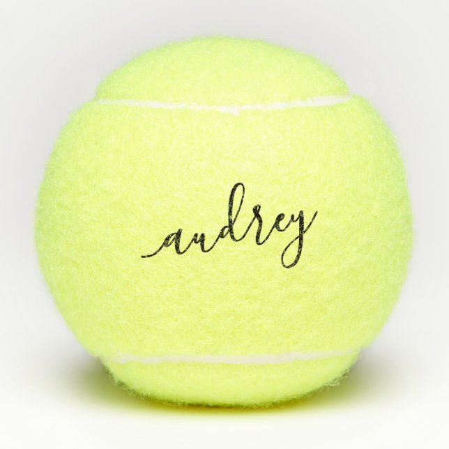 Pelotas De Tenis Nombre Personalizado Elegante Script Tennis Balls (Anverso)