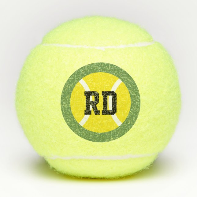 Pelotas De Tenis Nombre personalizado letra monograma inicial amari (Anverso)
