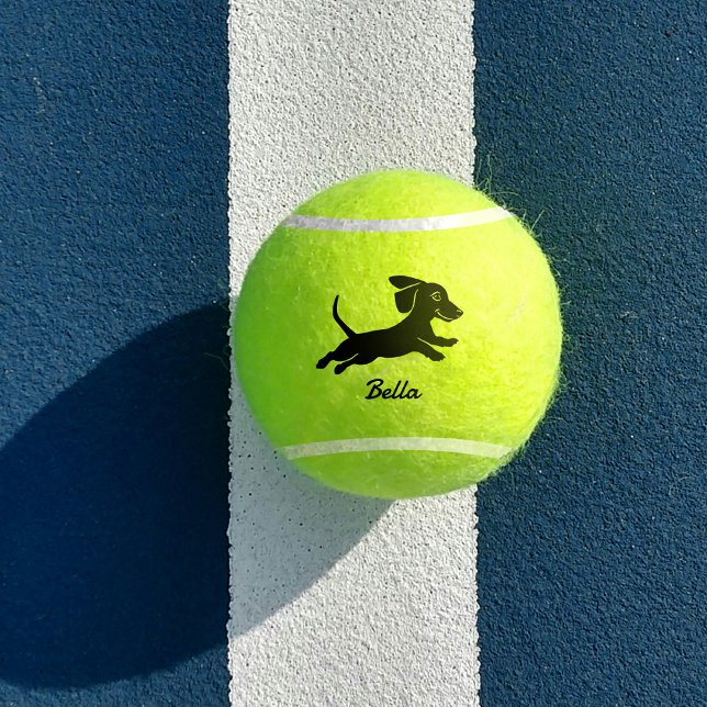 Pelotas De Tenis Nombre personalizado lindo Dachshund Wiener Dog To (Subido por el creador)