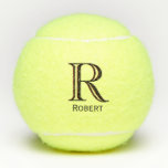 Pelotas De Tenis Nombre personalizado Monograma Pestaña de tenis<br><div class="desc">ÚNICA COLABORACIÓN DEL MONOGRAMA — mira de cerca y verás tres colores, lo que le da la sensación de profundidad. Personalizado adicionalmente con el nombre. Idea especial para un regalo o para que lo disfrutes por ti mismo. Si tiene alguna pregunta de diseño o una solicitud especial, envíe un correo...</div>