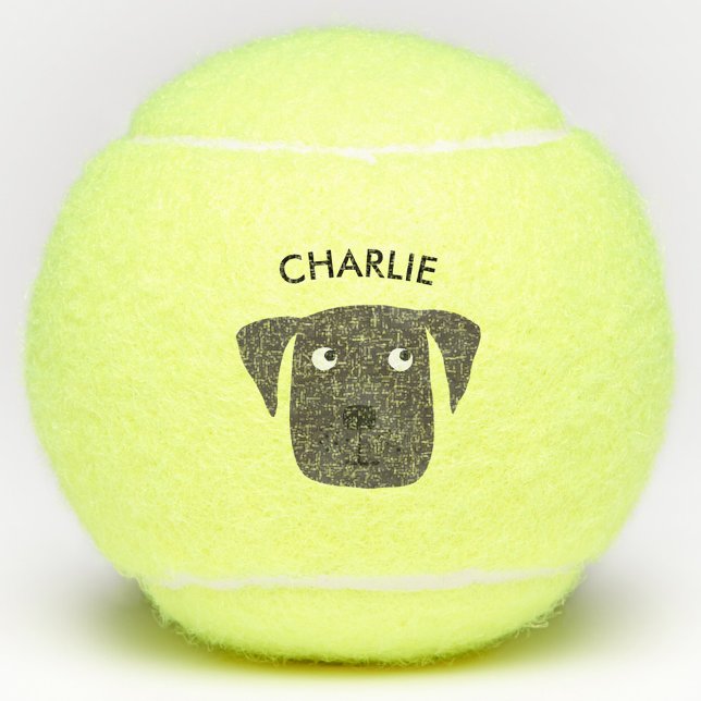 Pelotas De Tenis Nombre personalizado Perro de corte (Personalized cute Labrador Retriever dog tennis ball)