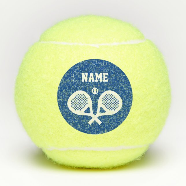 Pelotas De Tenis Nombre personalizado personalizado cruzado logotip (Anverso)