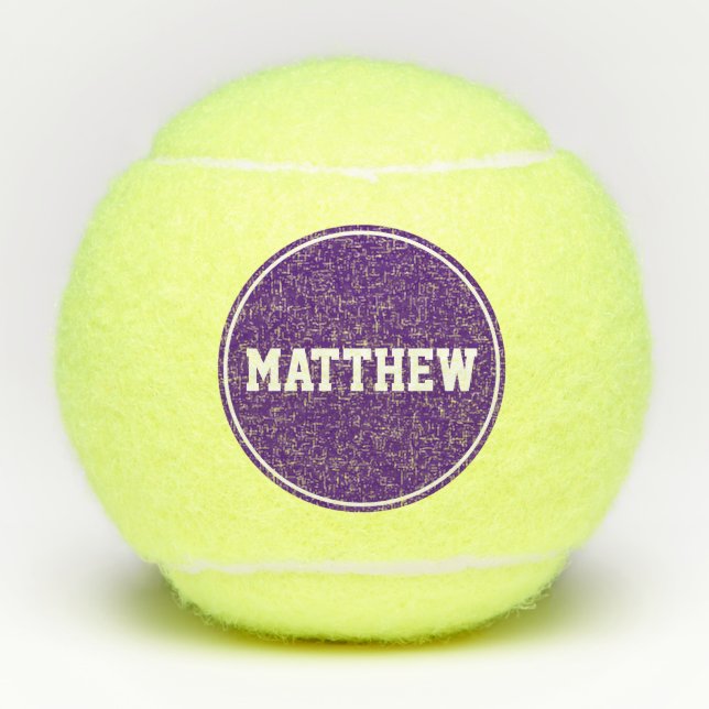Pelotas De Tenis Nombre personalizado Purple Super Sport (Anverso)