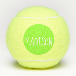 Pelotas De Tenis Nombre personalizado supercutado verde neón