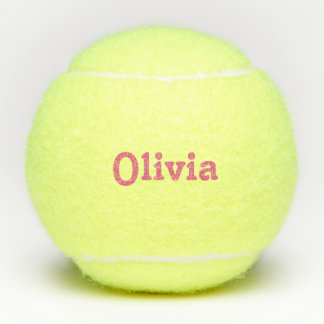 Pelotas De Tenis Nombre rosa personalizado
