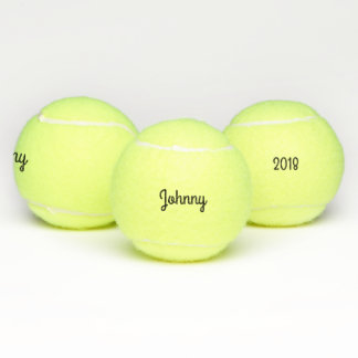 Pelotas De Tenis Nombre y fecha de encargo simples del texto