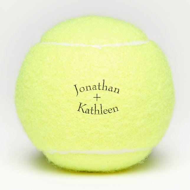 Pelotas De Tenis Nombres de parejas de recién casadas (Anverso)