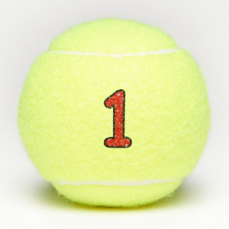 Pelotas De Tenis Numeral 1, one, 1 year, number 1, number one
