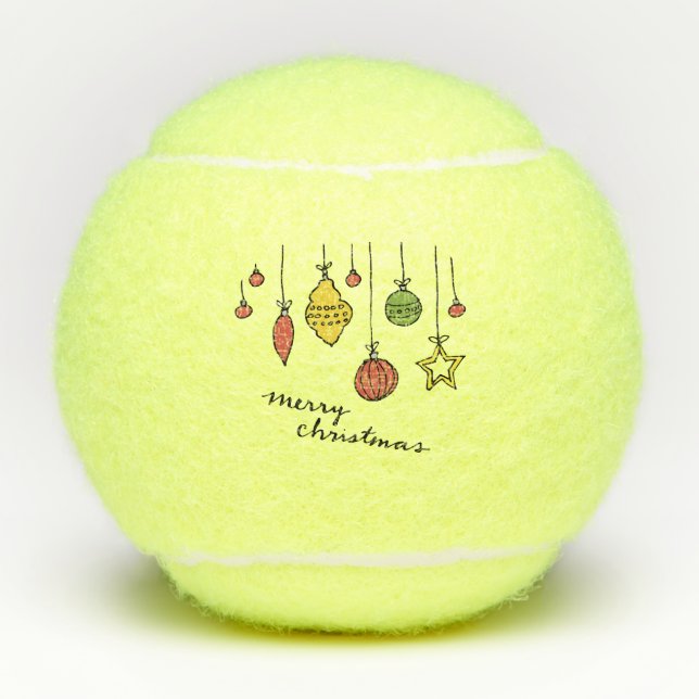 Pelotas De Tenis Ornamento de Navidad para el jugador de tenis (Anverso)